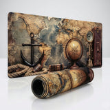 XXL Mouse Pad Nautical Exploration - Vintage World Map Design