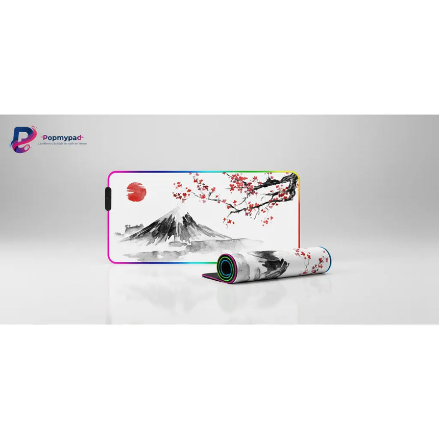 XXL Japanese Mouse Pad - Mount Fuji & Cherry Blossoms (RGB)