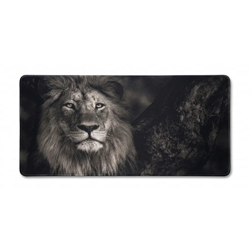 XXL Lion Majestic Mouse Pad - Premium Black and White Design