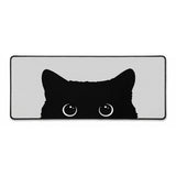 XXL Mouse Pad - Curious Black Cat Design