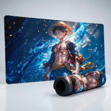 XXL One Piece Luffy Blue Aura Mouse Pad (900x400mm) - Esport Precision - PopMyPad