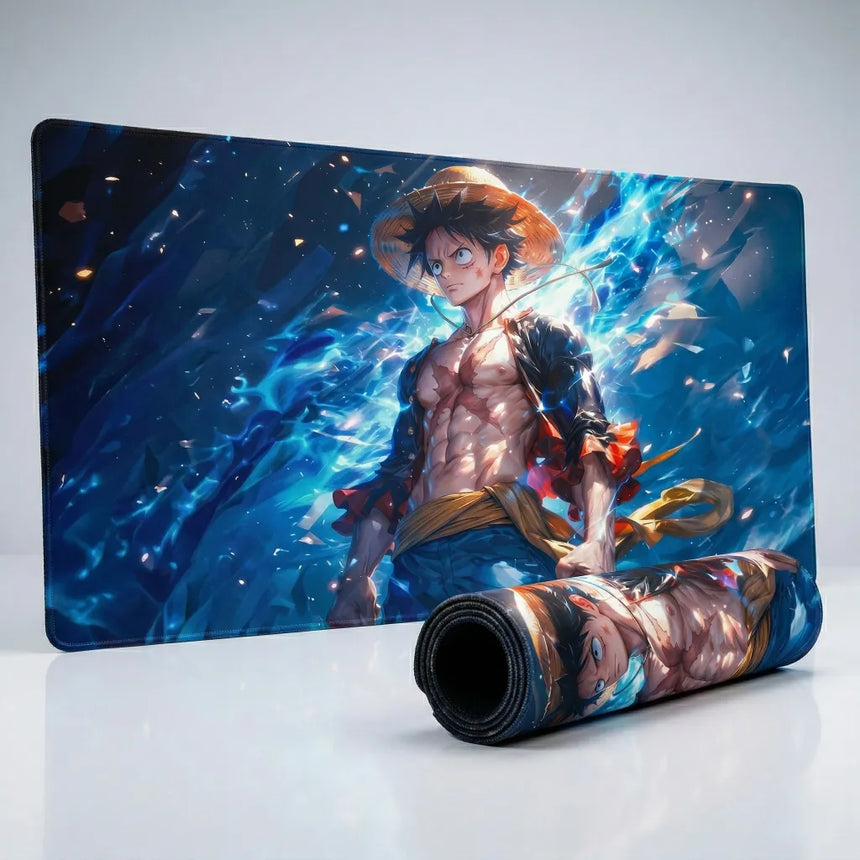 XXL One Piece Luffy Blue Aura Mouse Pad (900x400mm) - Esport Precision - PopMyPad