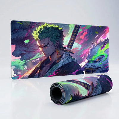 XXL One Piece Roronoa Zoro Aura Gaming Mouse Pad (900x400mm) - Esport Precision - PopMyPad