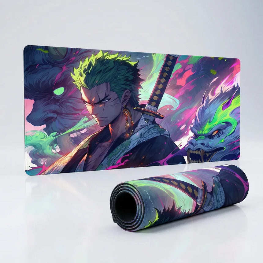 XXL One Piece Roronoa Zoro Aura Gaming Mouse Pad (900x400mm) - Esport Precision - PopMyPad