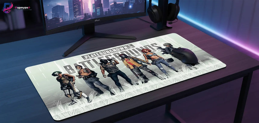 XXL PUBG Battlegrounds Squad Mouse Pad (900x400mm) — Tactical Precision — PopMyPad