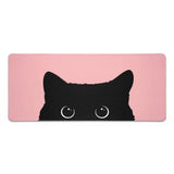 XXL Peeking Cat Mouse Pad - Premium Black & Pastel Pink Cat Design