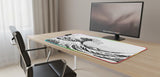 XXL RGB Mouse Pad - Hokusai's Great Wave (Monochrome Edition)