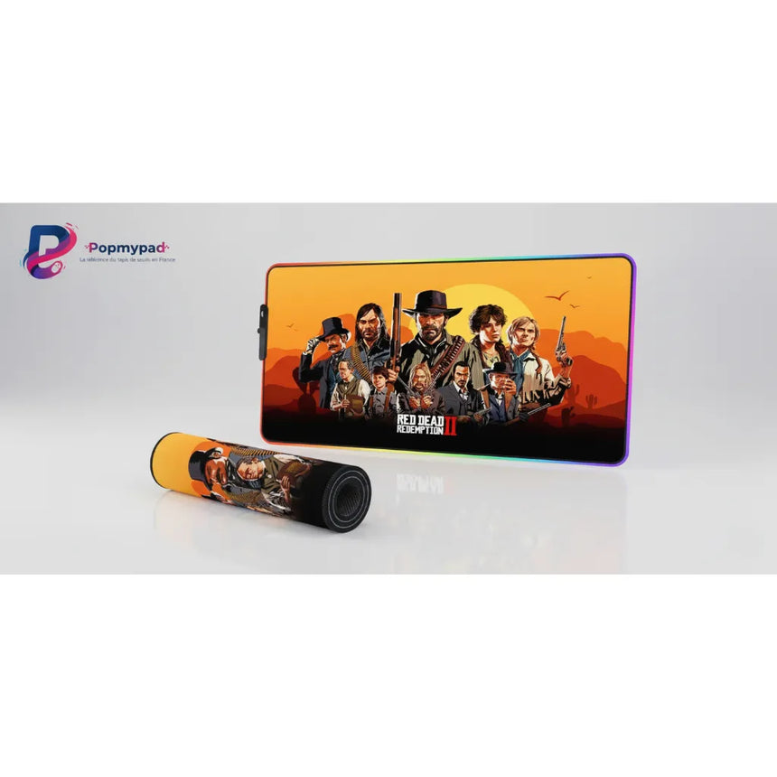 XXL RGB Red Dead Redemption 2 Gang Mouse Pad (900x400mm) - Gaming LED - PopMyPad
