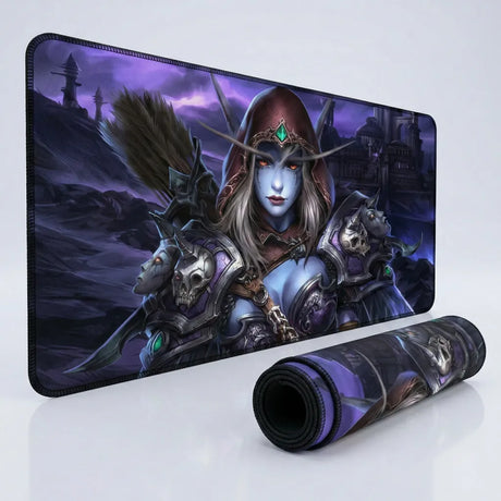 Tapis de Souris XXL World of Warcraft - Sylvanas Edition (Gaming & Précision) avec une illustration de Sylvanas.