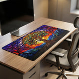 Tree of Life Mouse Pad - Artistic Stained Glass Design