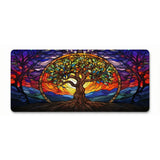 Tree of Life Mouse Pad - Artistic Stained Glass Design