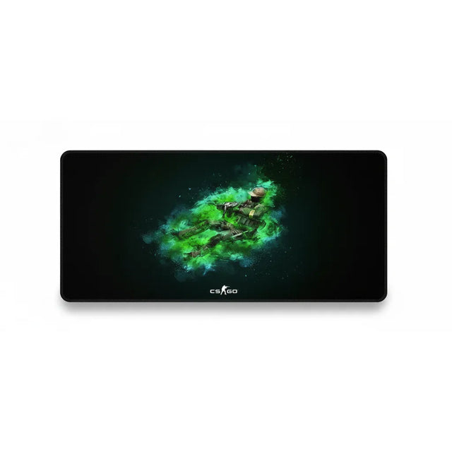 Tapis de souris CSGO Edition Toxic Green - Glisse Ultime Esport avec un opérateur sur fond vert toxique.
