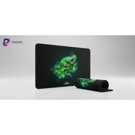 Tapis de souris CSGO Edition Toxic Green - Glisse Ultime Esport avec motif explosif d'opérateur sur fond noir.