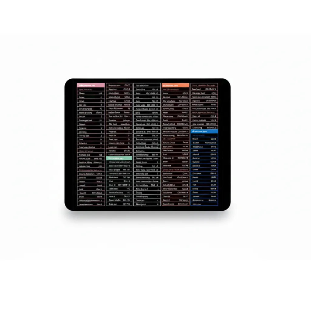 "Cheat Sheet" Pro Mouse Pad – The Harmony of Minimalist Productivity