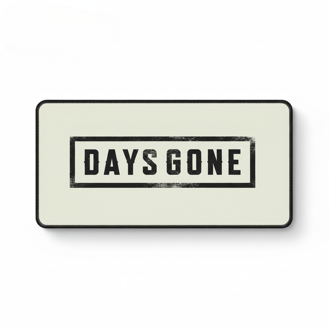 Tapis de souris Days Gone - Édition Survivor & Précision Esport avec logo noir sur fond crème.