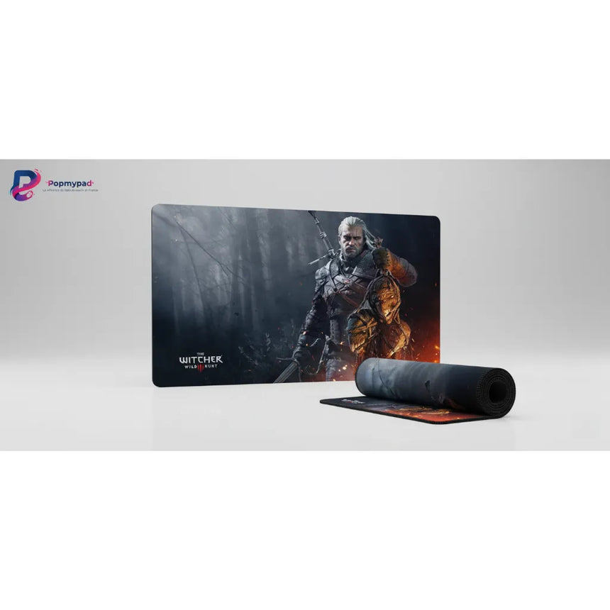 Tapis de souris Gamer - The Witcher III : Wild Hunt Edition - Précision & Vitesse avec illustration de Geralt de Riv.
