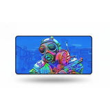Tapis de souris Gamer CS:GO - Design Neon Operator SAS - Haute Précision avec personnage en masque à gaz.
