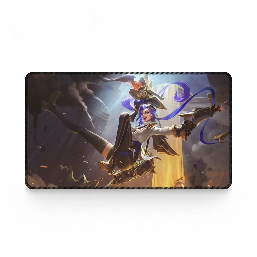 Tapis de souris Gamer Jinx - League of Legends  Edition Chaos & Précision avec design dynamique de Jinx.