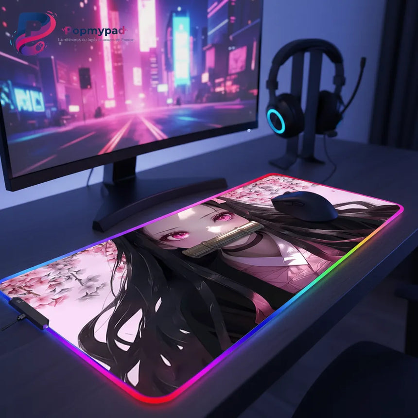 RGB Gaming Mouse Pad - Demon Slayer Nezuko Edition - Ultimate Glide