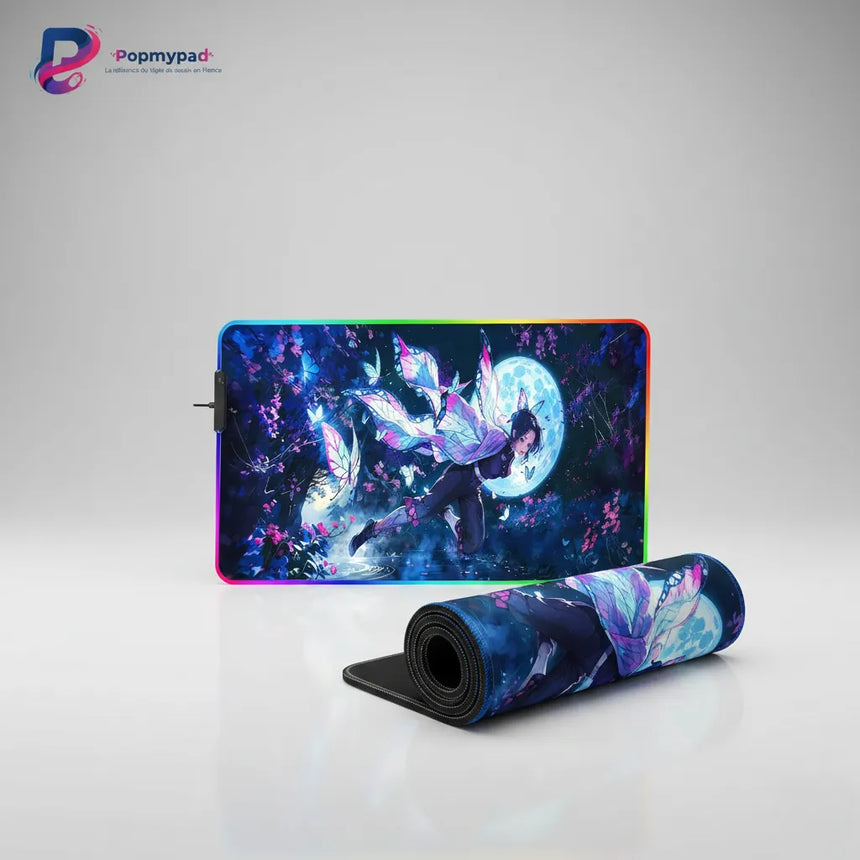 RGB Gaming Mouse Pad - Demon Slayer: Shinobu Nocturne - Ultimate Glide