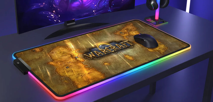World of Warcraft RGB Gaming Mouse Pad - Azeroth Map XXL Edition
