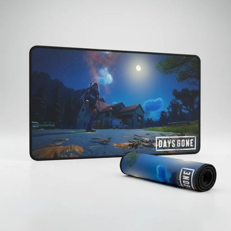Tapis de souris Gaming Days Gone - Édition Farewell Nocturne avec une scène nocturne emblématique du jeu