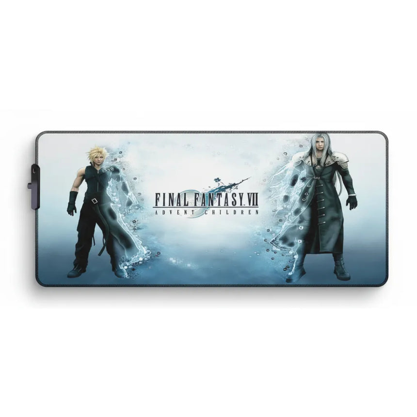 Tapis de souris Gaming Final Fantasy VII - Édition Advent Children avec Cloud et Sephiroth en haute définition.
