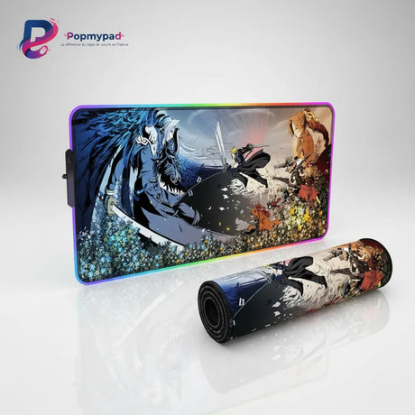 Tapis de souris Gaming Final Fantasy VII - Édition Duel du Destin (Cloud vs Sephiroth) avec design épique.