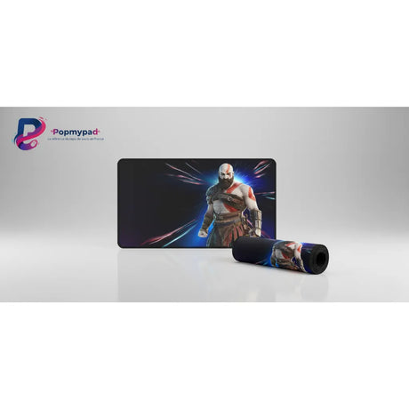 Tapis de souris Gaming God of War - Édition Kratos Puissance & Précision Ultime avec image de Kratos.