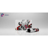 Tapis de souris Gaming God of War - Édition Kratos à Midgard affichant un design vibrante en noir et rouge.