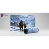 Tapis de souris Gaming God of War Ragnarök - Précision Esport & Glisse Ultime avec illustration de Kratos et Atreus.