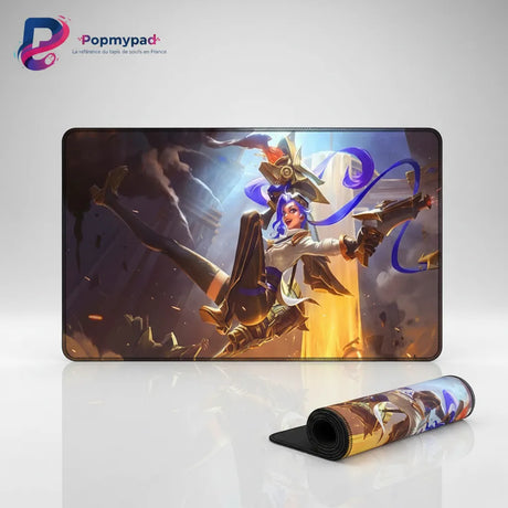 Tapis de souris Gaming Jinx - League of Legends Edition - Tactical HUD avec design dynamique de Jinx