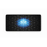 RGB Gaming Mouse Pad - Geometric Fractal Design "Blue Frost"