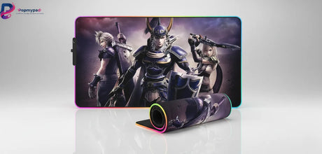 Tapis de souris Gaming RGB - Final Fantasy Legends Edition - Précision & Vitesse avec héros emblématiques.