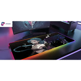 Tapis de souris Gaming RGB - League of Legends Jinx (Édition Chaos) avec éclairage LED et design artistique.
