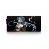 Tapis de souris Gaming RGB - League of Legends Jinx (Édition Chaos) avec design artistique et éclairage LED.
