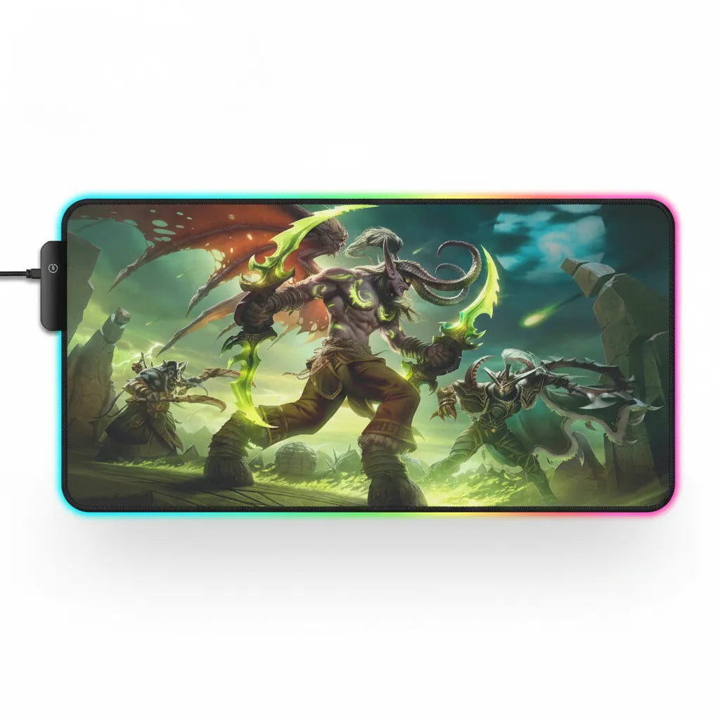 Illidan Stormrage RGB Gaming Mouse Pad - World of Warcraft Edition