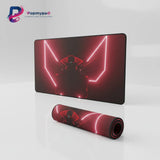 Tapis de souris Gaming RGB Valorant - Édition Cypher "The Spy" XXL avec design néon rouge sang.