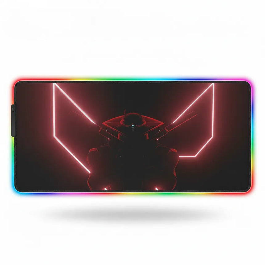 Tapis de souris Gaming RGB Valorant - Édition Cypher "The Spy" XXL avec design néon rouge
