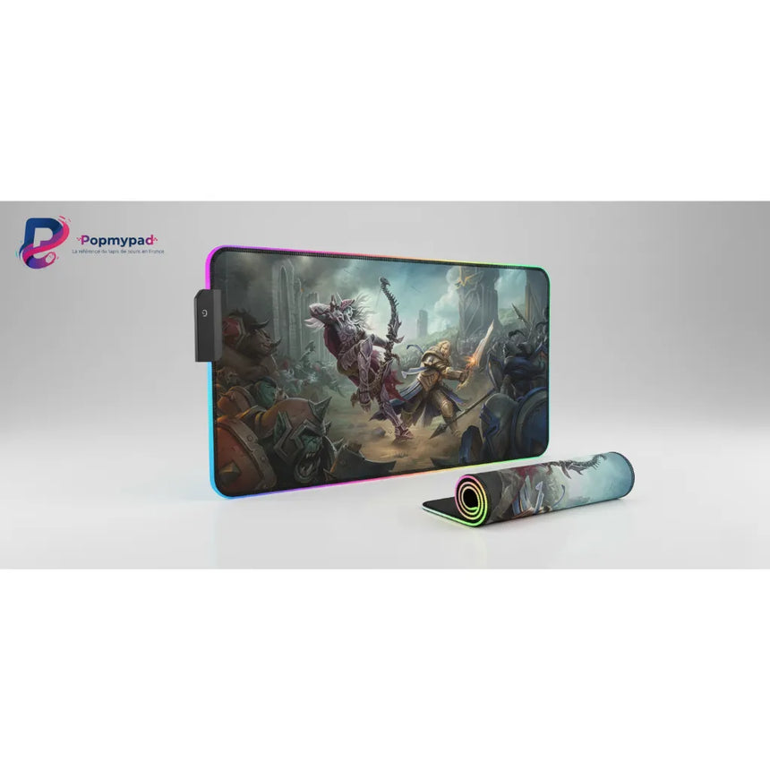 World of Warcraft RGB Gaming Mouse Pad - Horde vs Alliance Edition