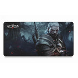 Tapis de souris Gaming THE WITCHER - Geralt de Riv Edition Esport XXL avec Geralt de Riv en arrière-plan.
