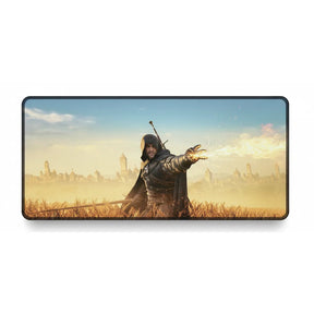 Tapis de souris Gaming The Witcher - Édition Collector Geralt de Riv, illustration de Geralt utilisant la magie.