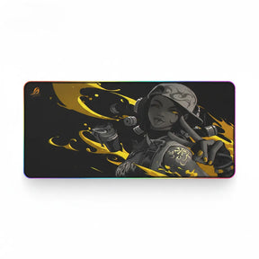 Tapis de souris Gaming Valorant Raze - Édition Limitée Blast Gold XXL RGB avec design dynamique et urbain.