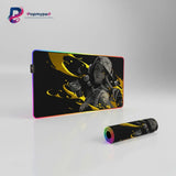 Tapis de souris Gaming Valorant Raze - Édition Limitée Blast Gold XXL RGB avec design dynamique et RGB.