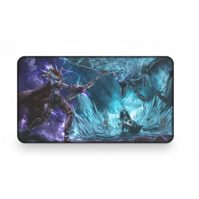 Tapis de souris Gaming World of Warcraft - Édition Duel Épique Sylvanas vs Roi Liche en haute définition.