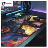 Tapis de souris Gaming World of Warcraft - Édition Haute Inquisitrice Whitemane sur un bureau de gamer.