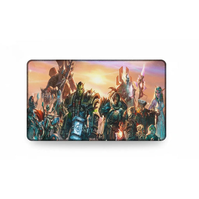 Tapis de souris Gaming World of Warcraft - Édition Légendes d'Azeroth XXL avec des héros iconiques.
