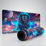 XL Gaming Mouse Pad - Cosmic Lion & Stellar Nebula