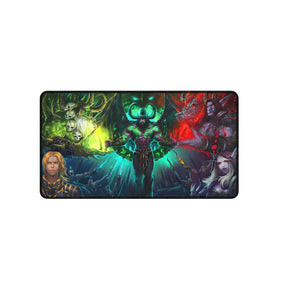 Tapis de souris Gaming XL World of Warcraft - Édition Légendes d'Azeroth avec personnages emblématiques d'Azeroth.