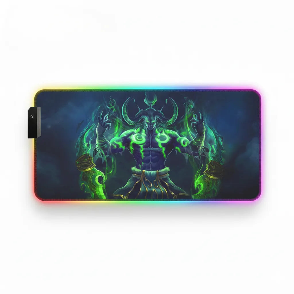 XXL RGB Gaming Mouse Pad – Illidan Stormrage World of Warcraft